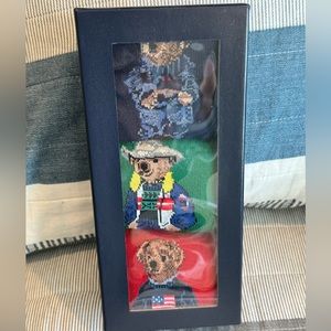 Men’s Polo Ralph Lauren Bear three pack socks, gift box
